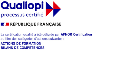 logo Qualiopi pour actions de formation et bilans de compétence